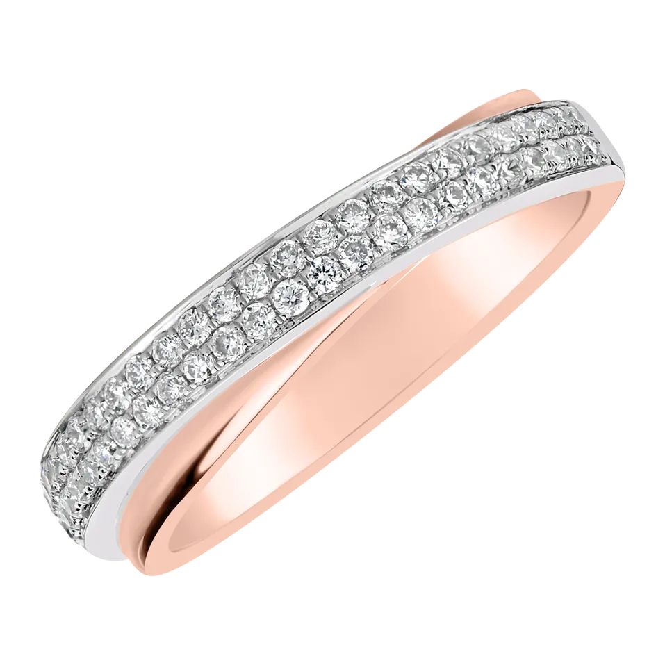 Prsteň s diamantmi Sparkle Ribbon