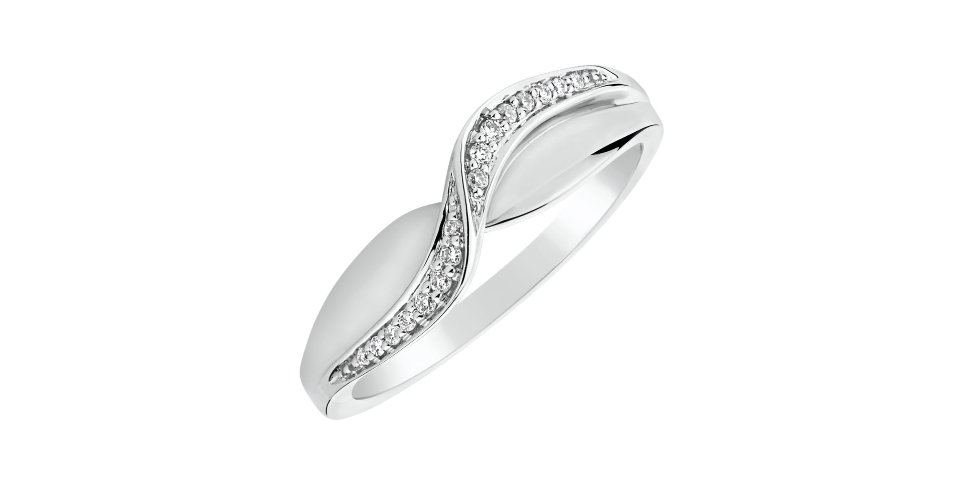 Prsteň s diamantmi Eternity Sea