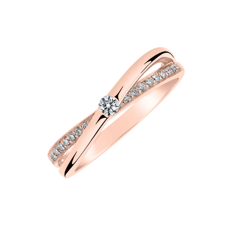 Prsteň s diamantmi Tender Twist