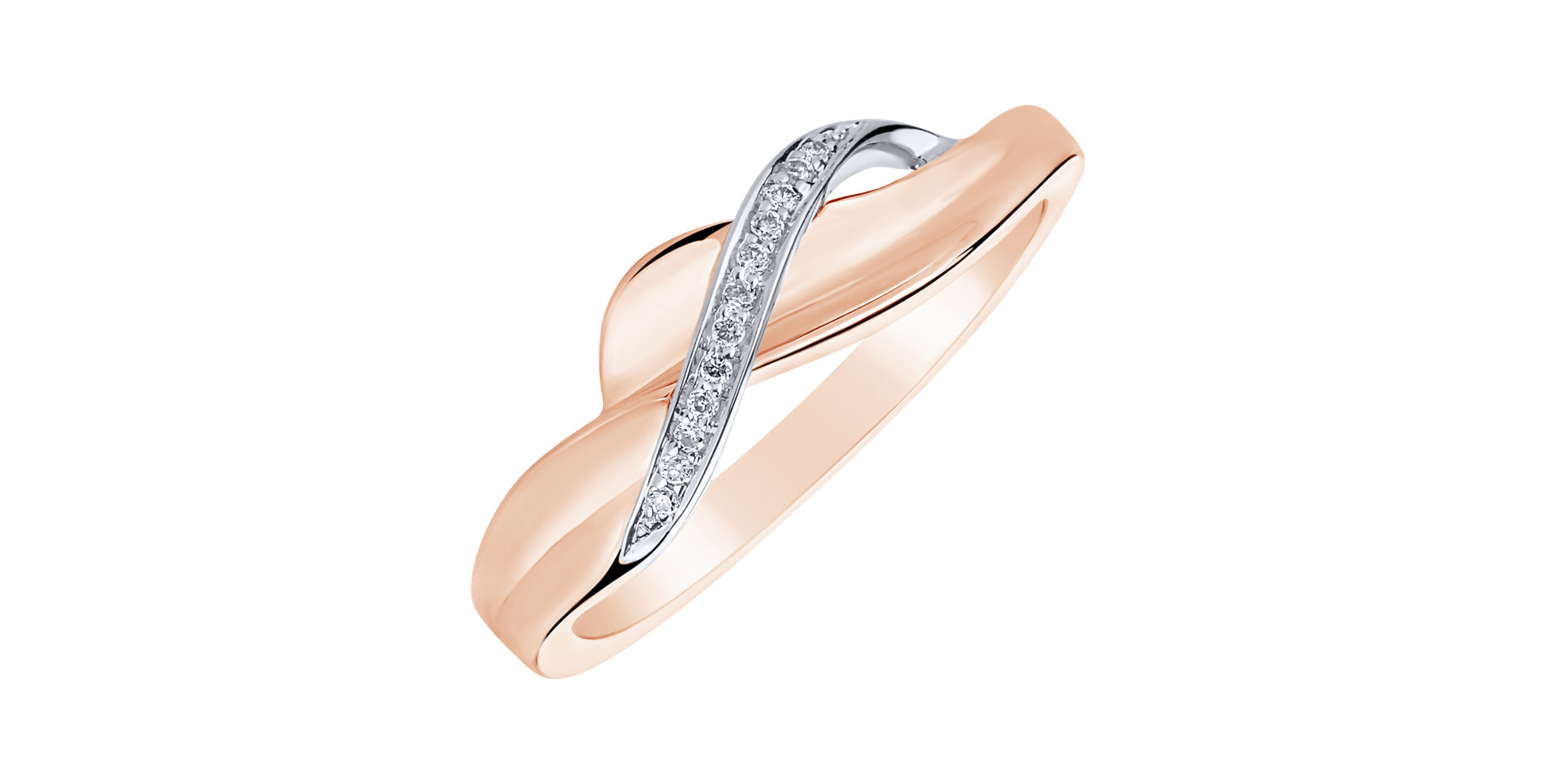 Prsteň s diamantmi Twisted Elegance