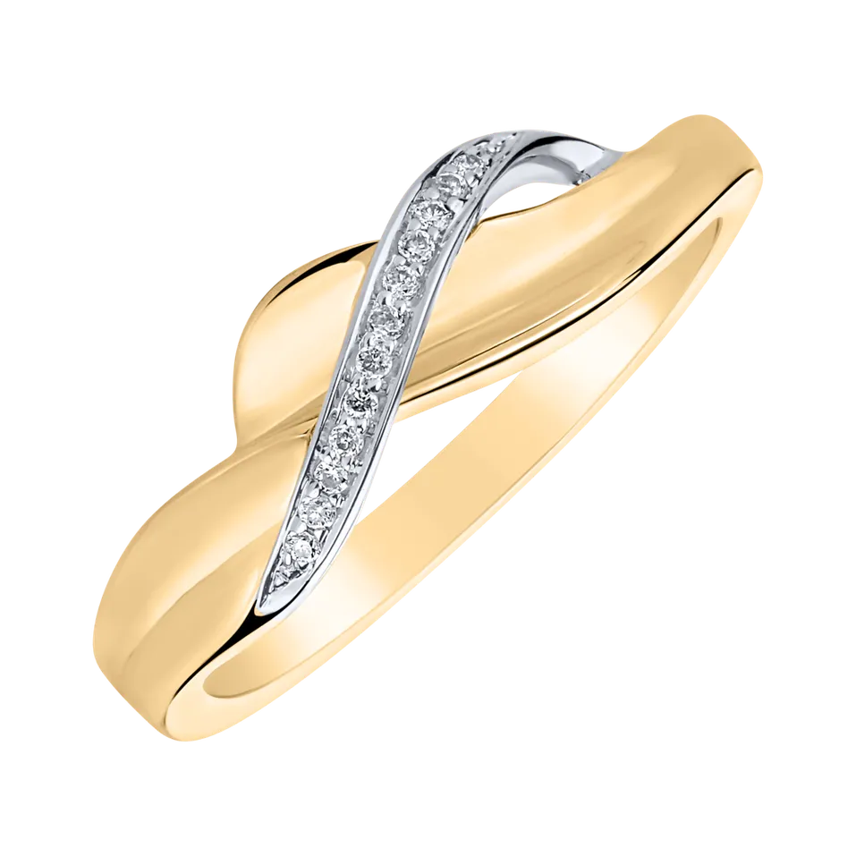 Prsteň s diamantmi Twisted Elegance
