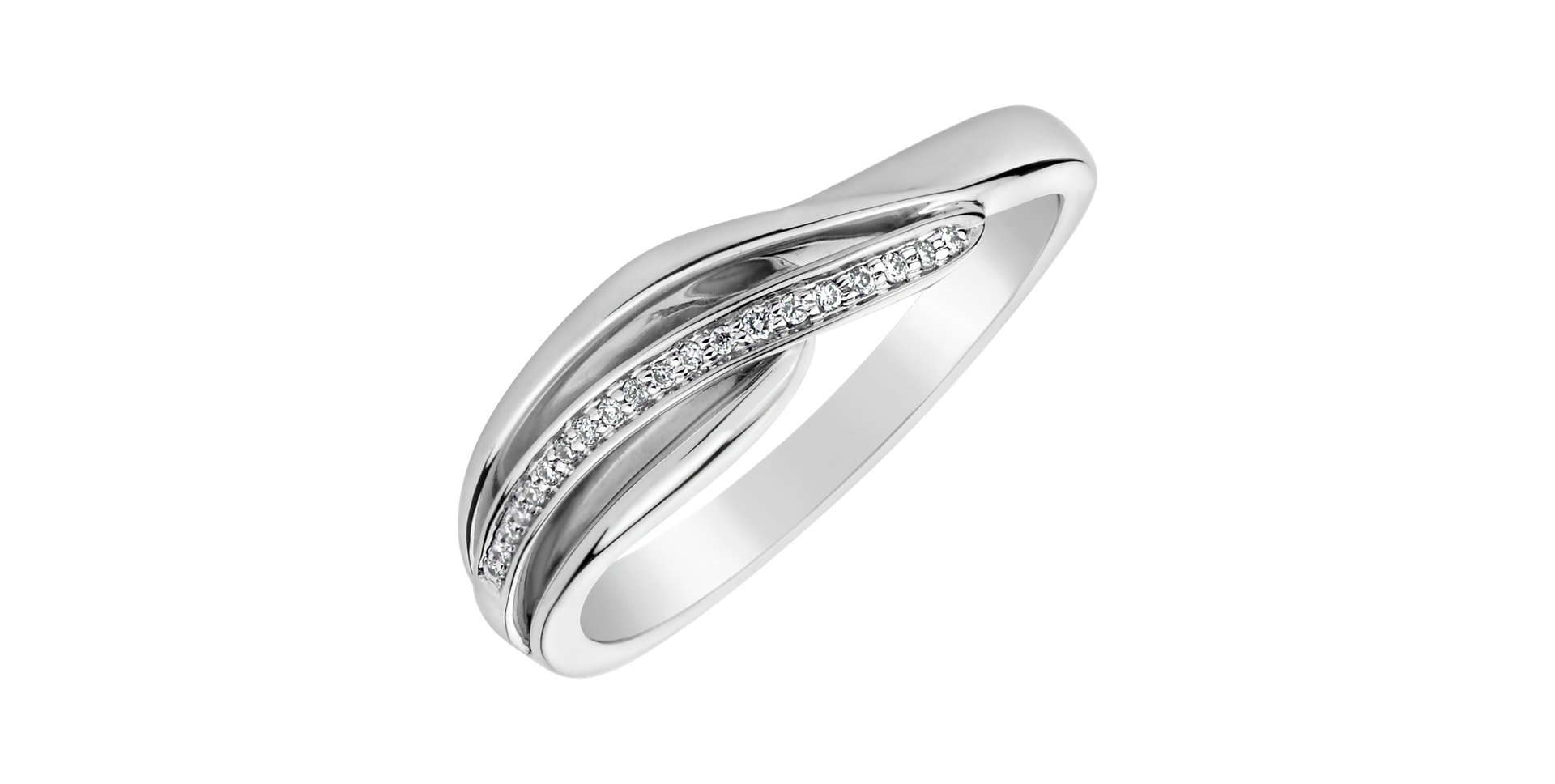 Prsteň s diamantmi Elegant Line