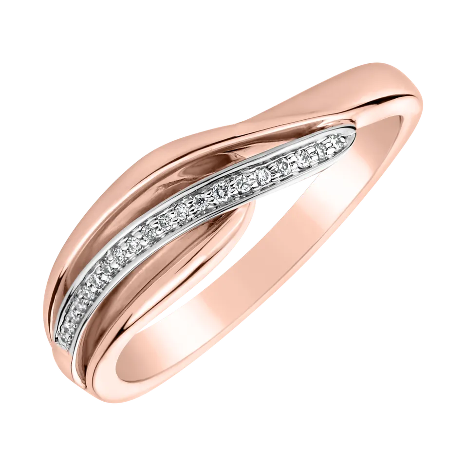 Prsteň s diamantmi Elegant Line