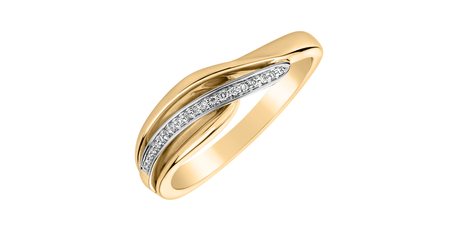 Prsteň s diamantmi Elegant Line