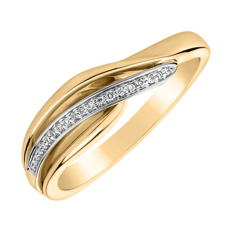Prsteň s diamantmi Elegant Line