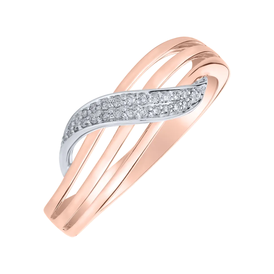 Prsteň s diamantmi Essential Wave