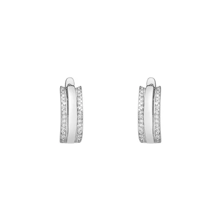 Náušnice s diamantmi Eternity Sparkle