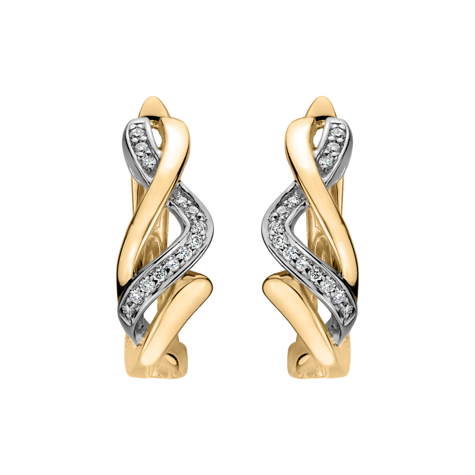 Náušnice s diamantmi Joyful Ribbon