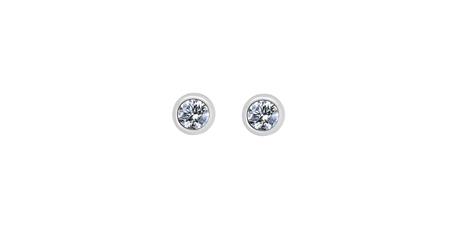 Náušnice s diamantom Shiny Dots