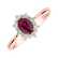 Prsteň s diamantmi a rubínom Princess2