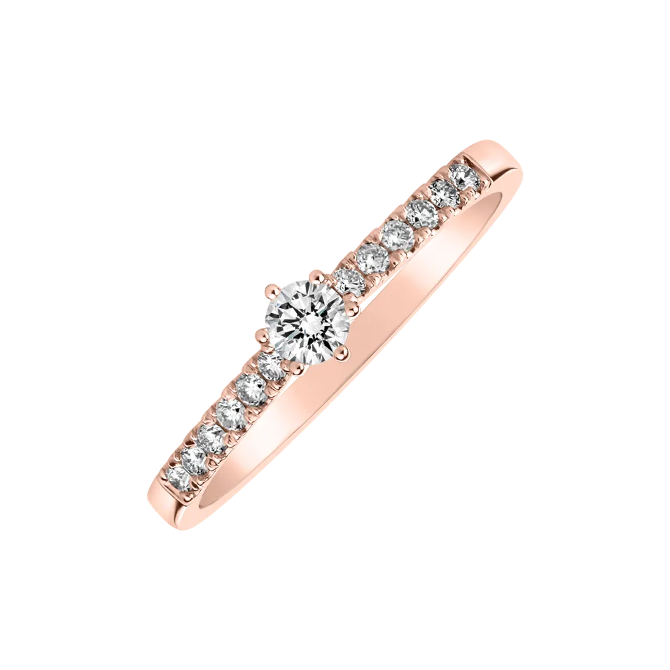 Prsteň s diamantmi Sparkling Love