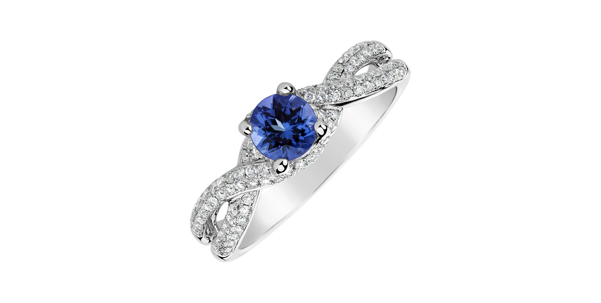 Prsteň s tanzanitom a diamantmi Galaxy Love