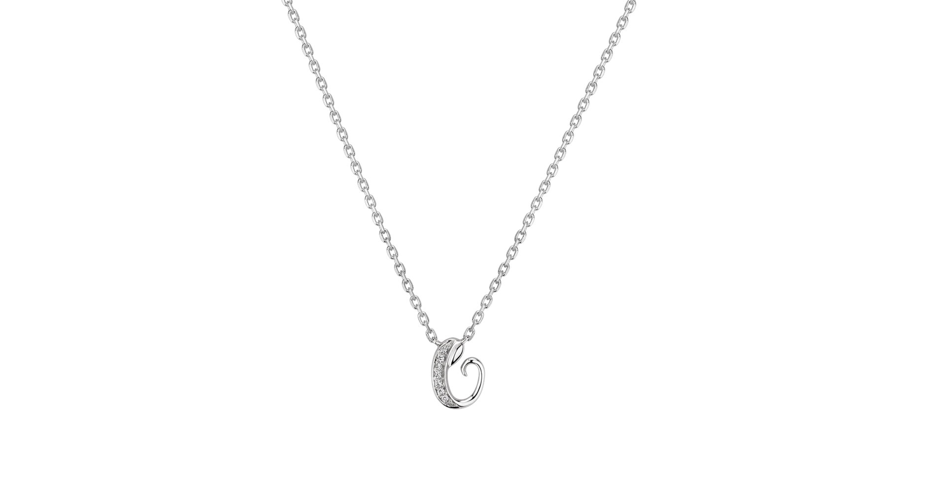 Náhrdelník s diamantmi Curly Diamonds C