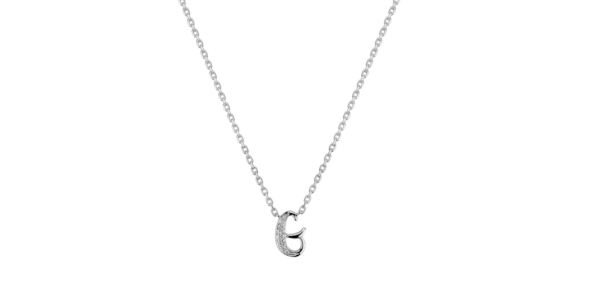 Náhrdelník s diamantmi Curly Diamonds G