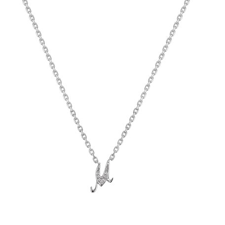 Náhrdelník s diamantmi Curly Diamonds M