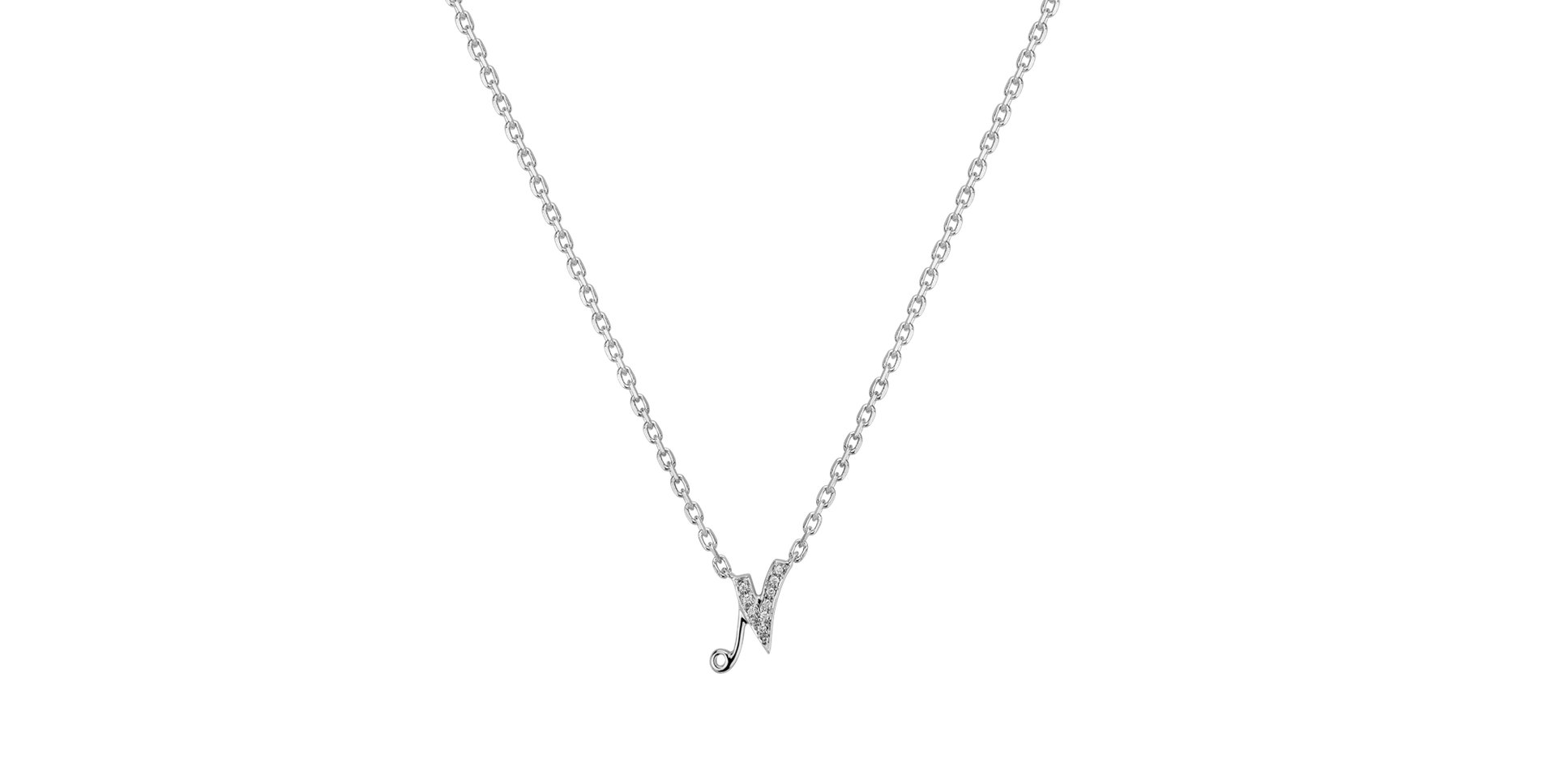 Náhrdelník s diamantmi Curly Diamonds N