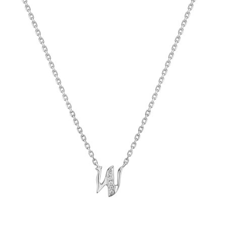 Náhrdelník s diamantmi Curly Diamonds W