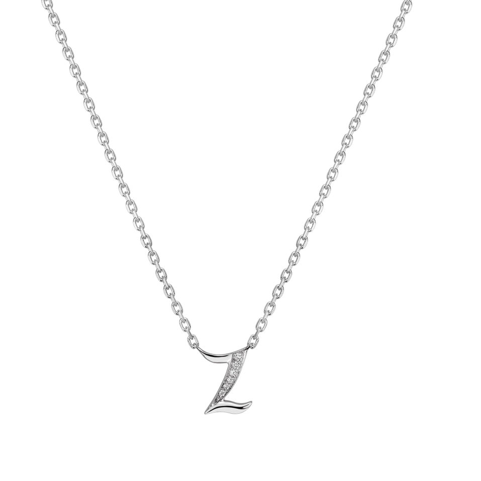 Náhrdelník s diamantmi Curly Diamonds Z