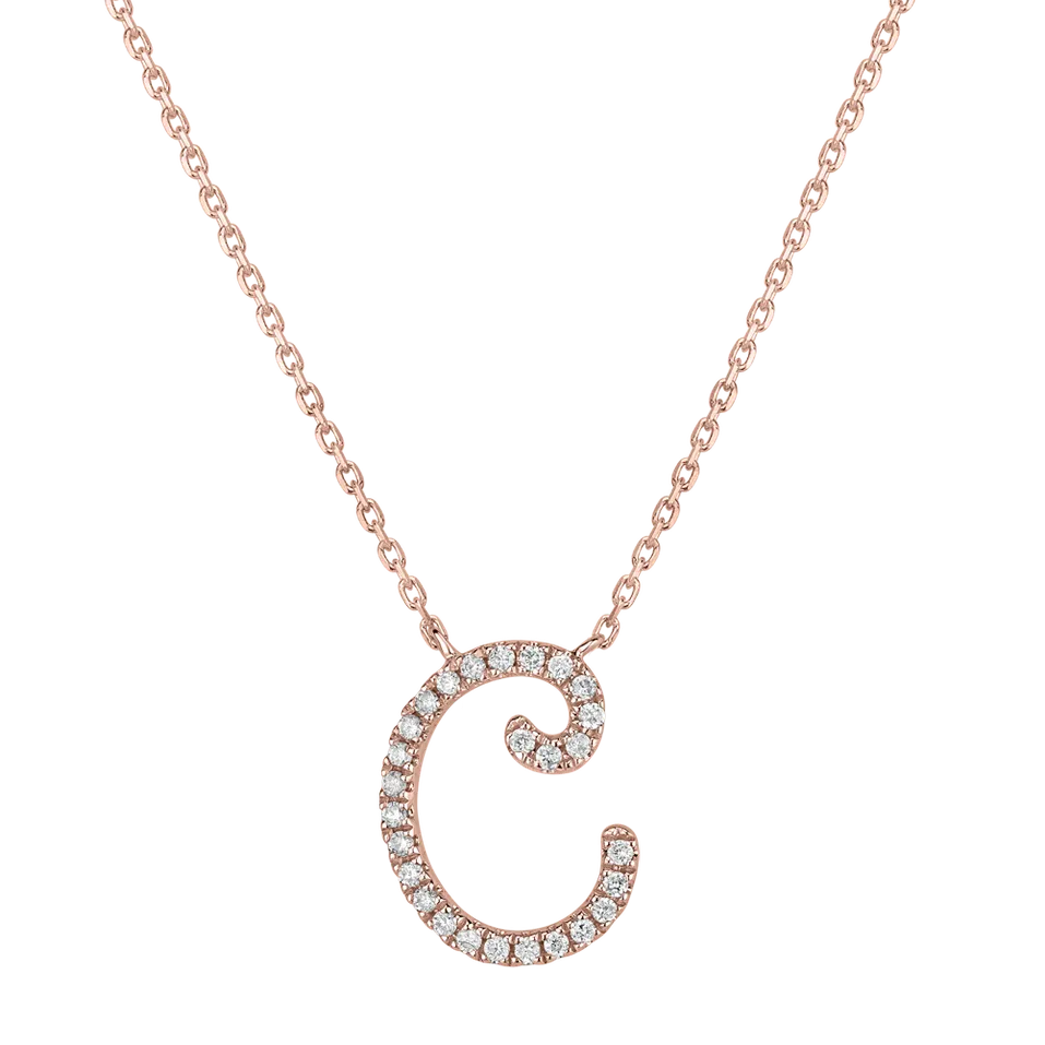 Náhrdelník s diamantmi Curly Glitter C