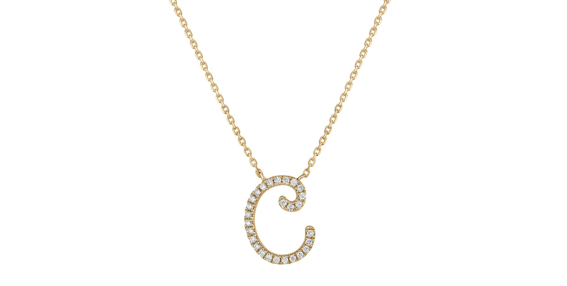 Náhrdelník s diamantmi Curly Glitter C