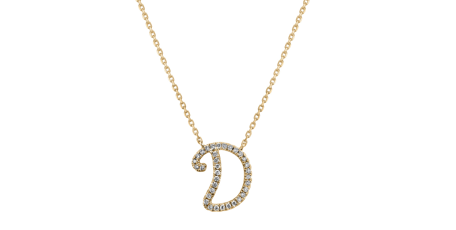 Náhrdelník s diamantmi Curly Glitter D