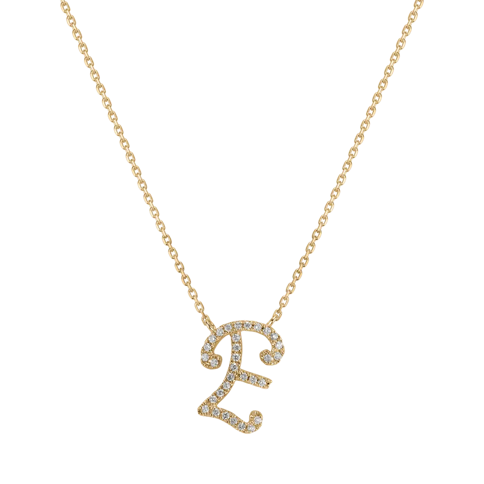 Náhrdelník s diamantmi Curly Glitter E