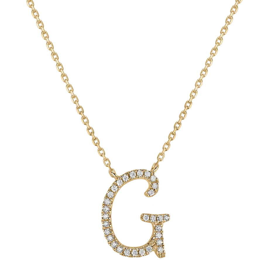 Náhrdelník s diamantmi Curly Glitter G