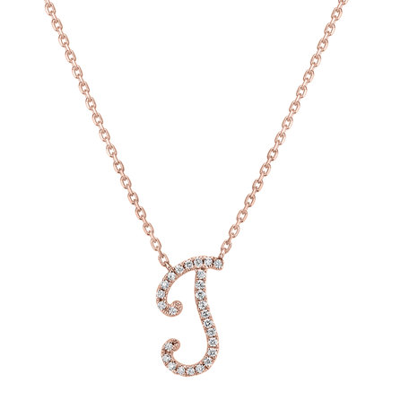 Náhrdelník s diamantmi Curly Glitter J