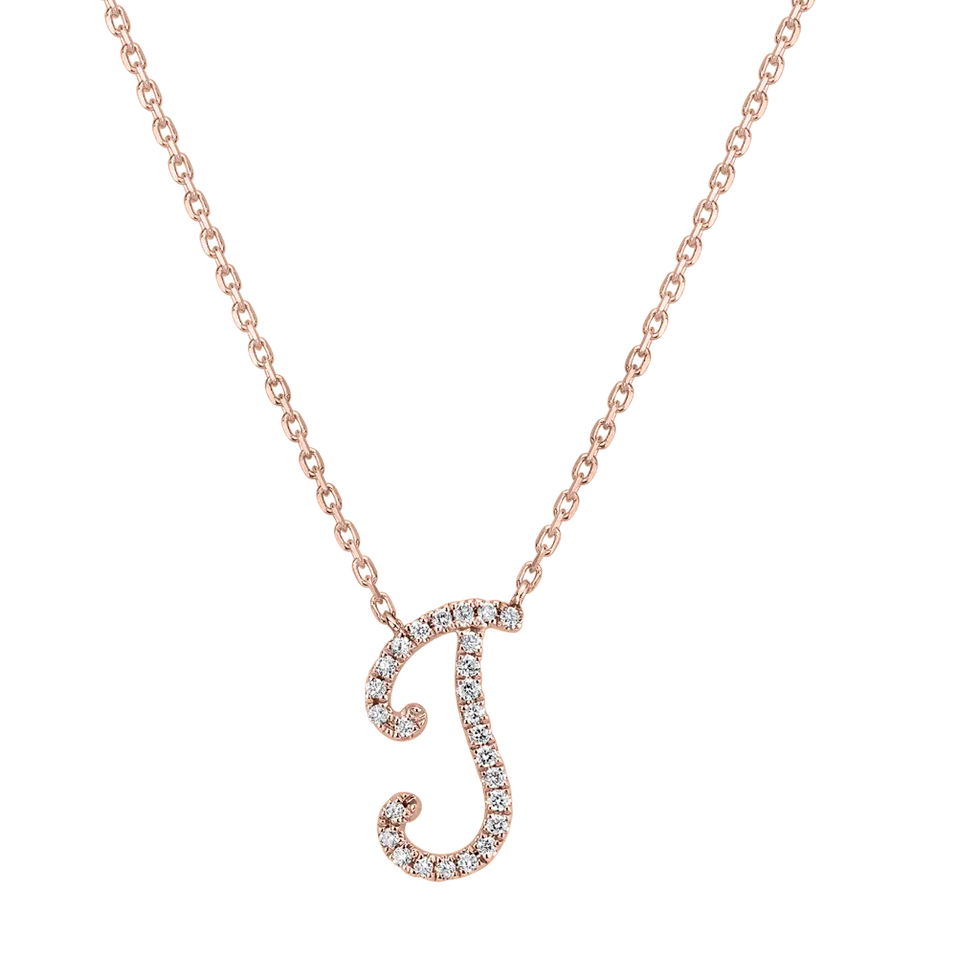 Náhrdelník s diamantmi Curly Glitter J