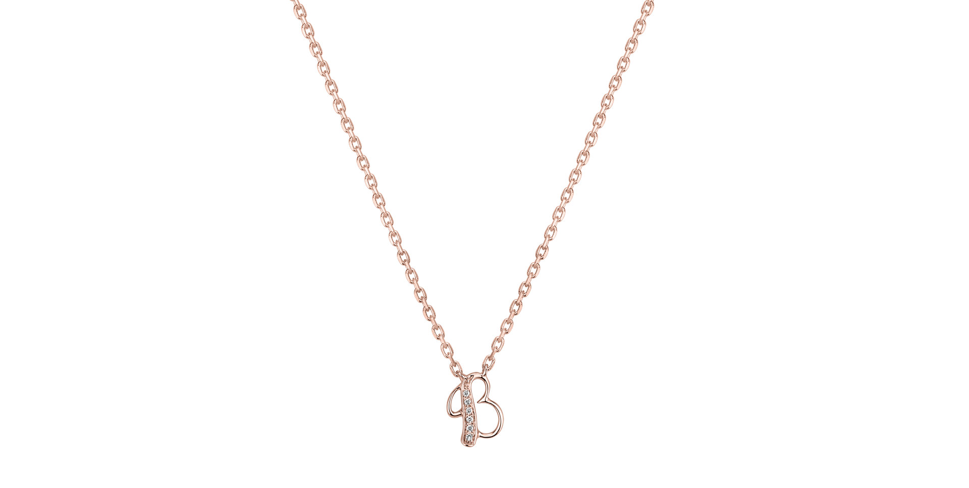 Náhrdelník s diamantmi Curly Diamonds B