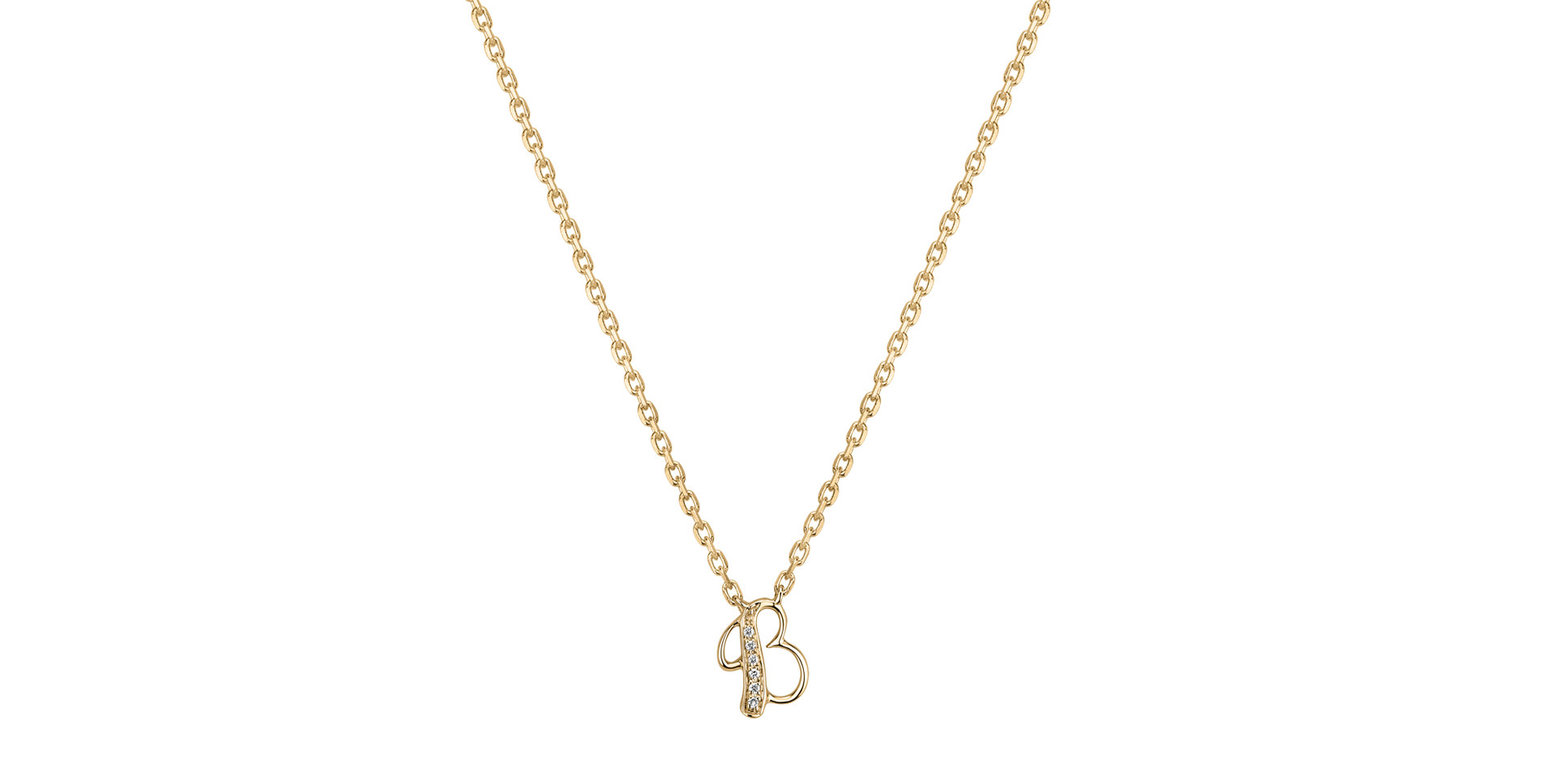 Náhrdelník s diamantmi Curly Diamonds B