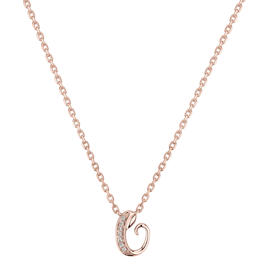 Náhrdelník s diamantmi Curly Diamonds C