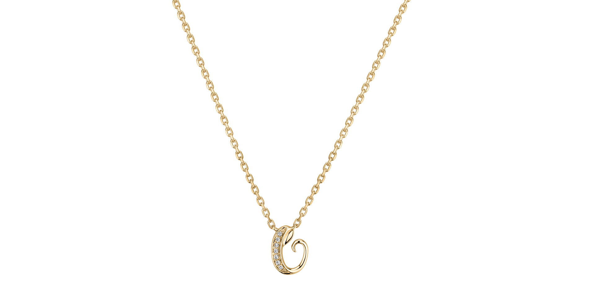 Náhrdelník s diamantmi Curly Diamonds C