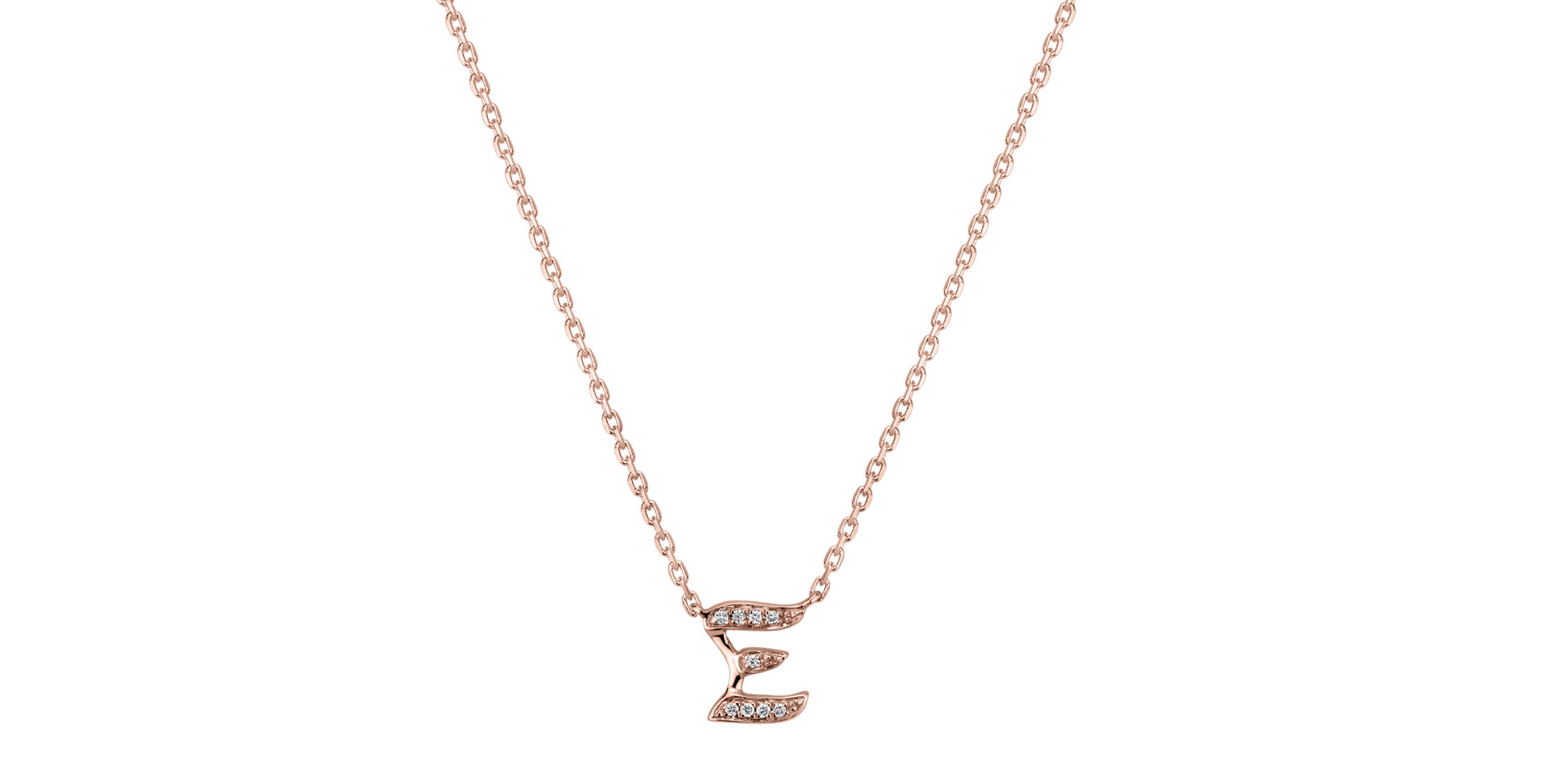 Náhrdelník s diamantmi Curly Diamonds E