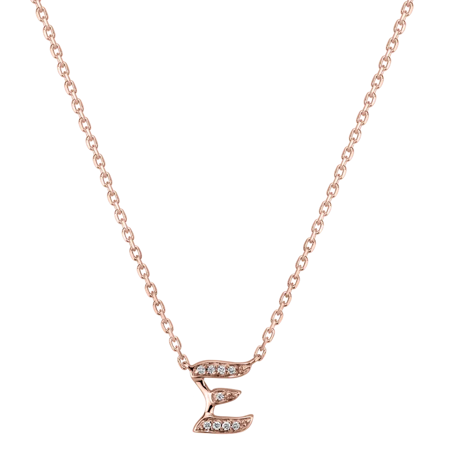 Náhrdelník s diamantmi Curly Diamonds E