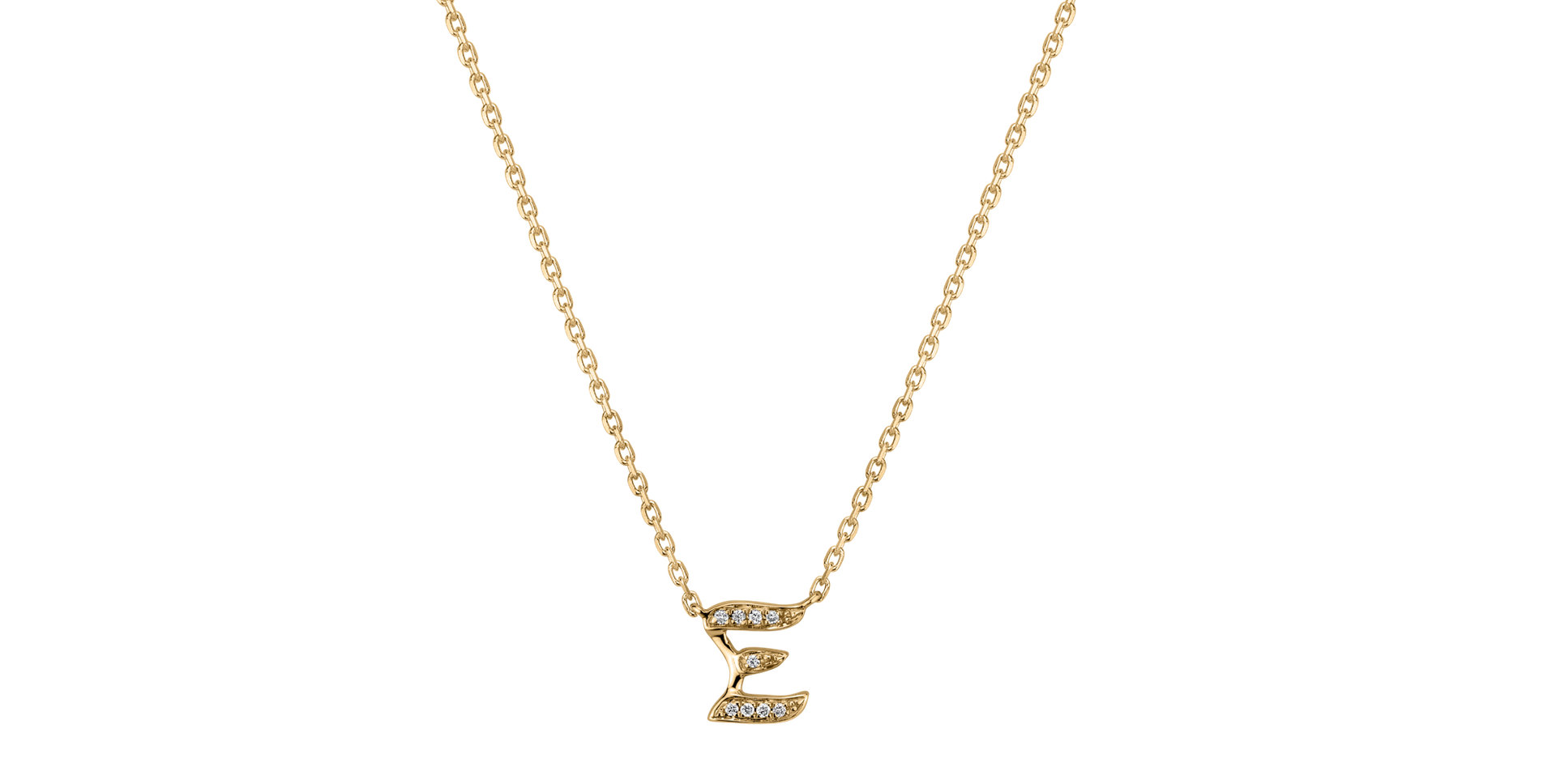 Náhrdelník s diamantmi Curly Diamonds E