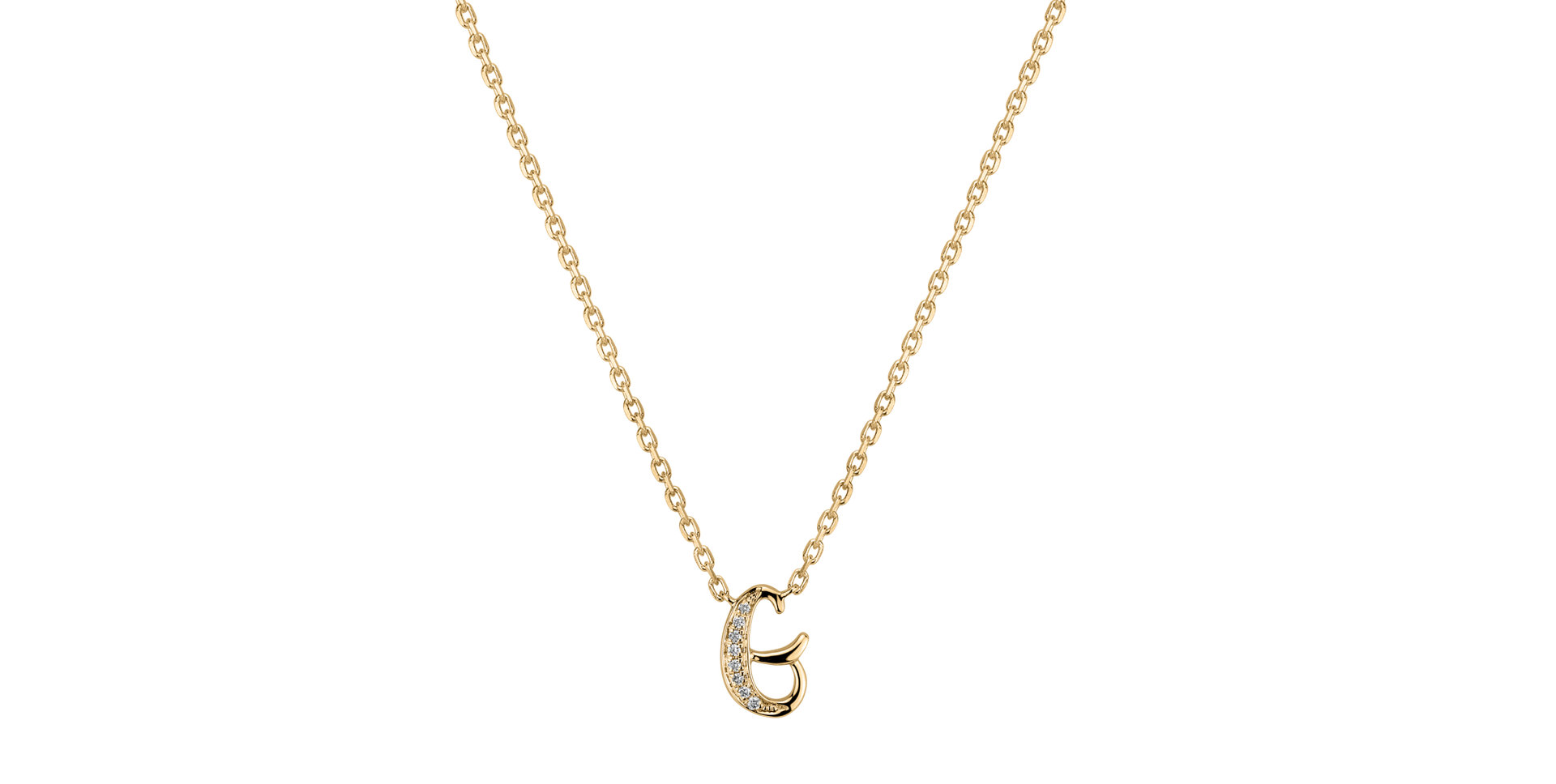 Náhrdelník s diamantmi Curly Diamonds G