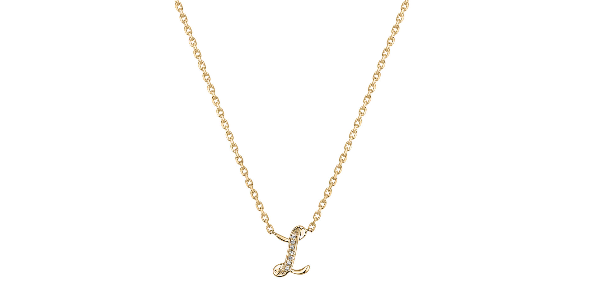 Náhrdelník s diamantmi Curly Diamonds L
