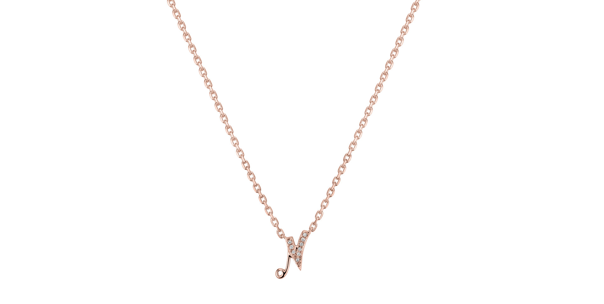 Náhrdelník s diamantmi Curly Diamonds N