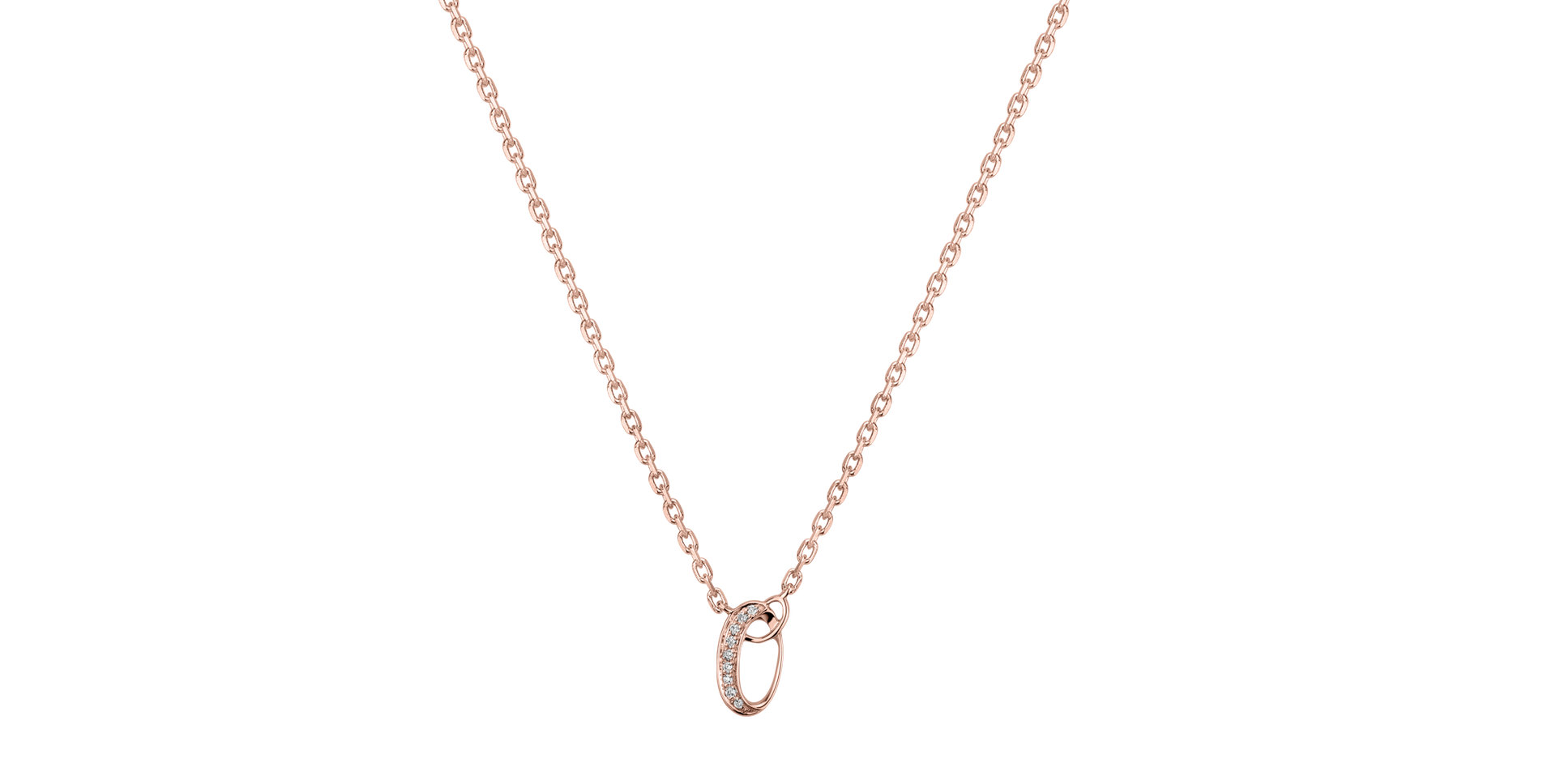 Náhrdelník s diamantmi Curly Diamonds O