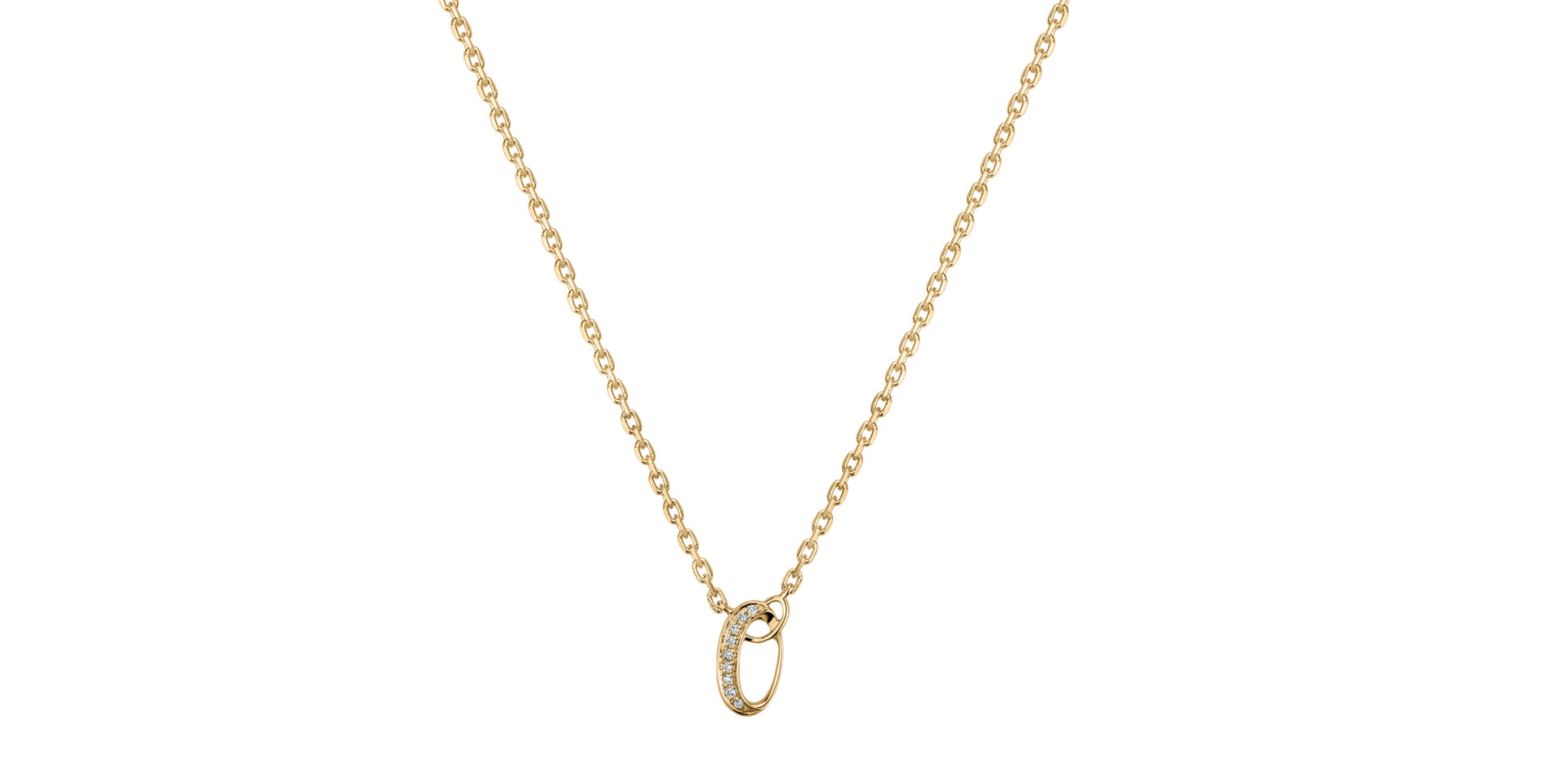 Náhrdelník s diamantmi Curly Diamonds O