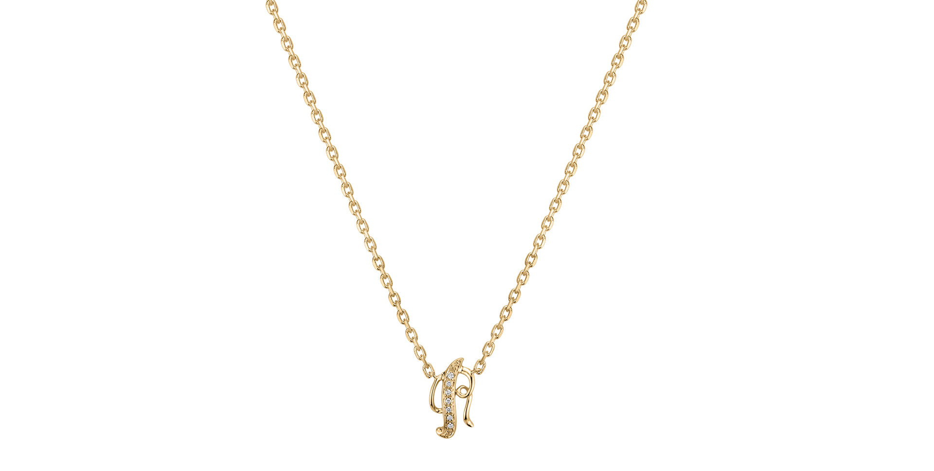 Náhrdelník s diamantmi Curly Diamonds R
