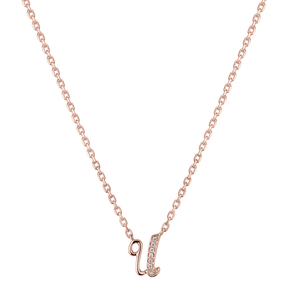 Náhrdelník s diamantmi Curly Diamonds U