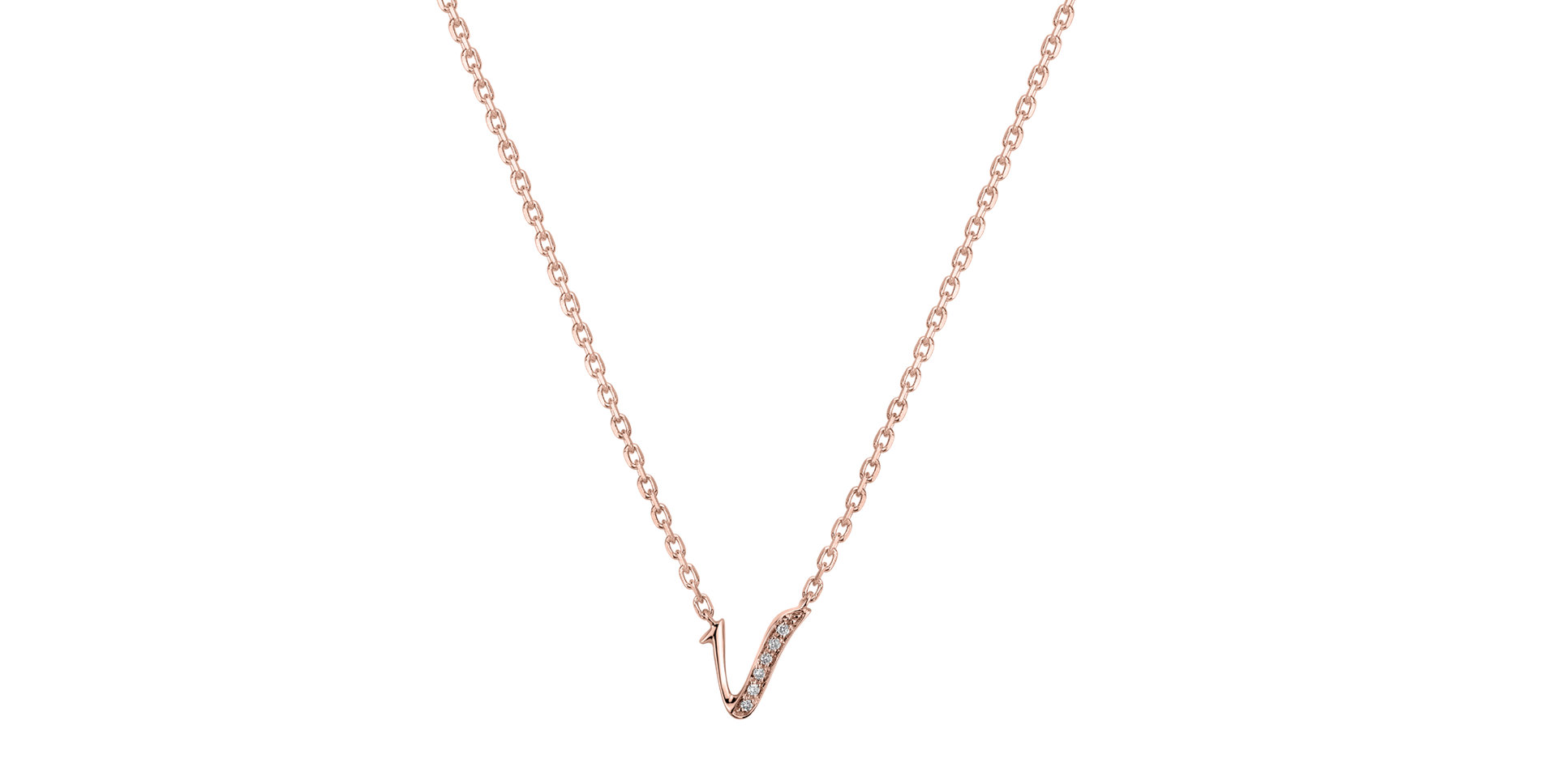 Náhrdelník s diamantmi Curly Diamonds V