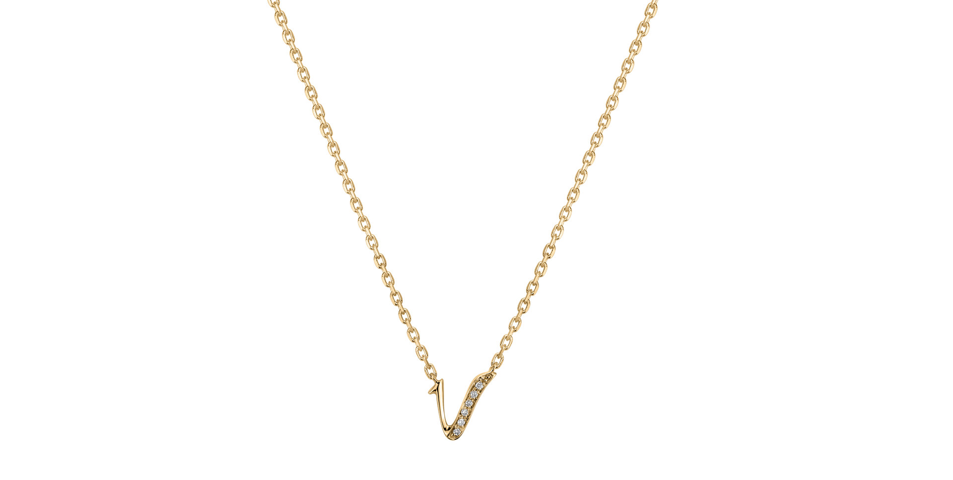 Náhrdelník s diamantmi Curly Diamonds V