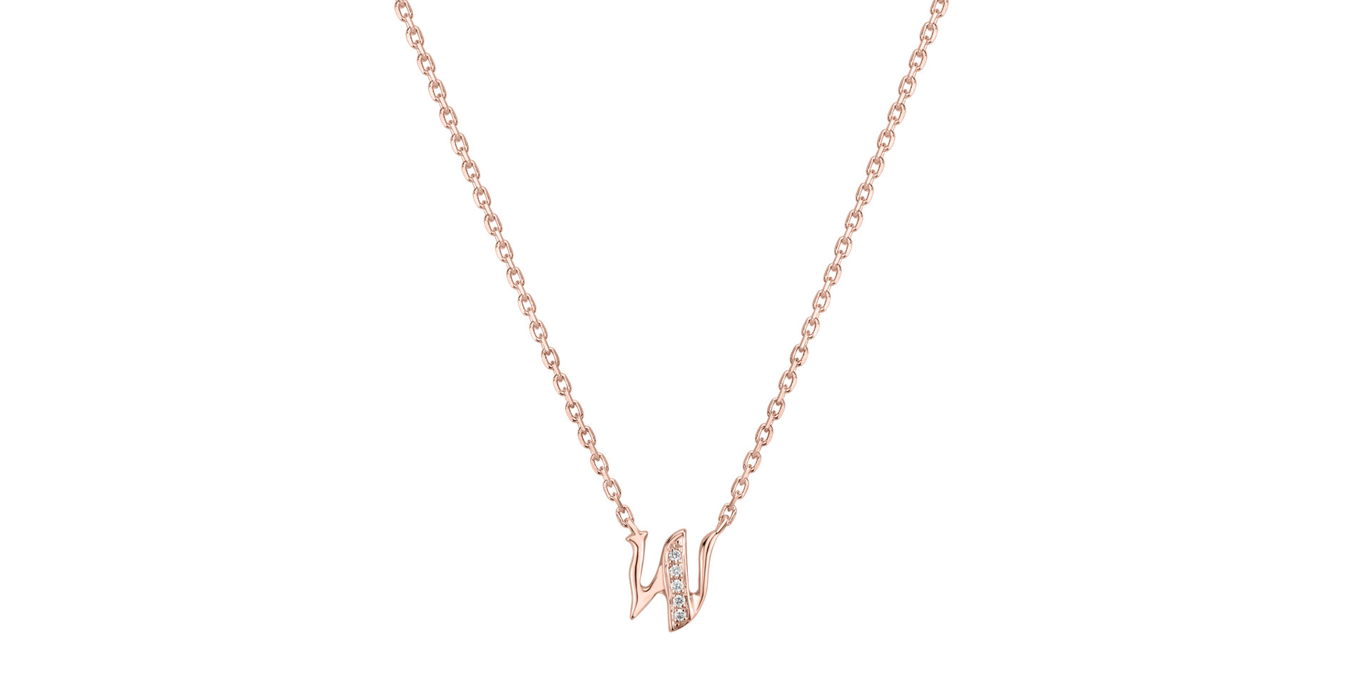 Náhrdelník s diamantmi Curly Diamonds W