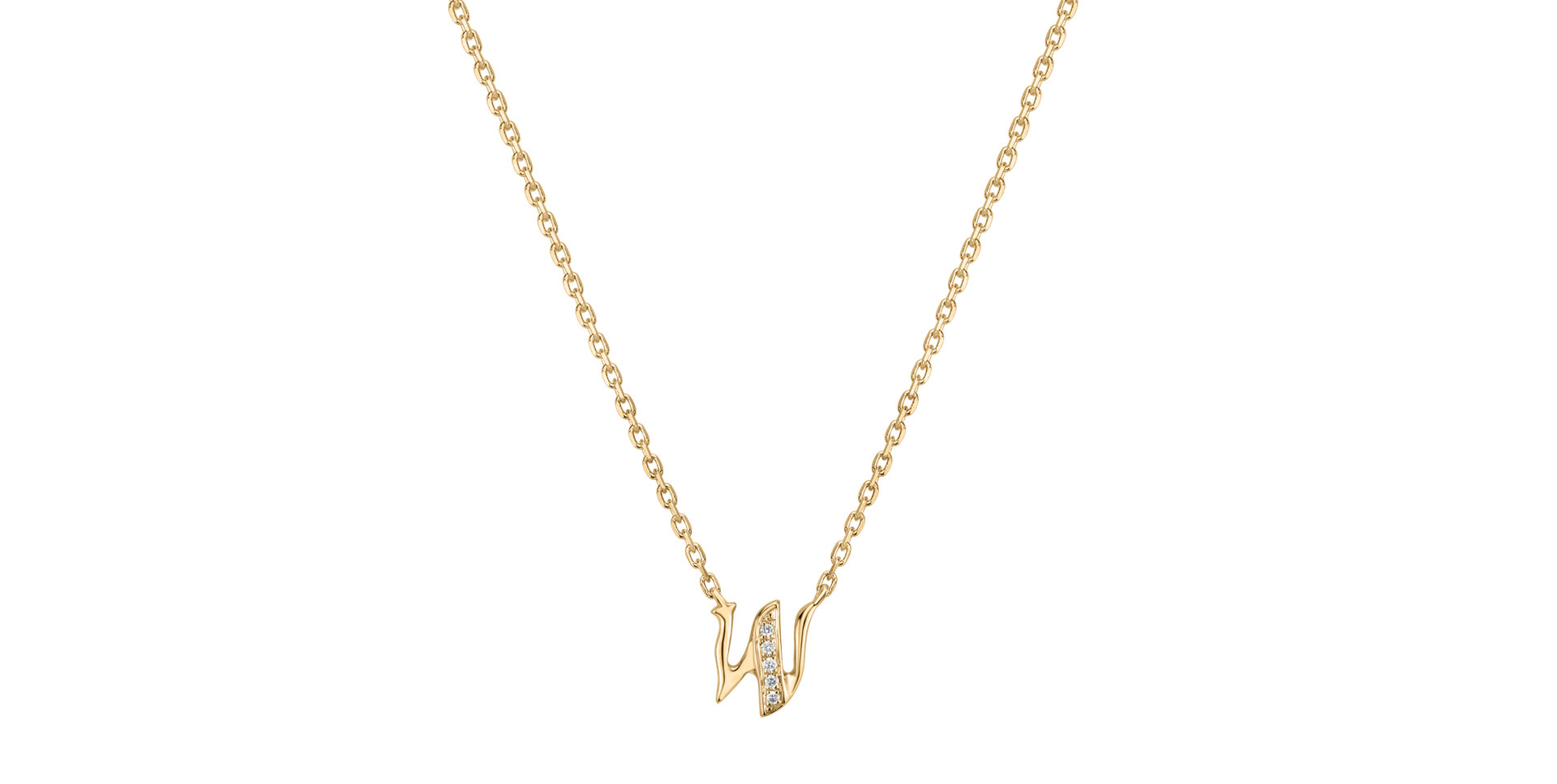 Náhrdelník s diamantmi Curly Diamonds W