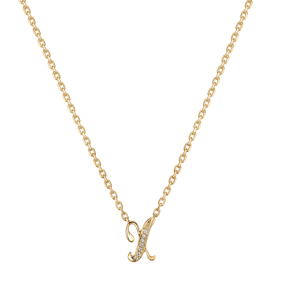 Náhrdelník s diamantmi Curly Diamonds X