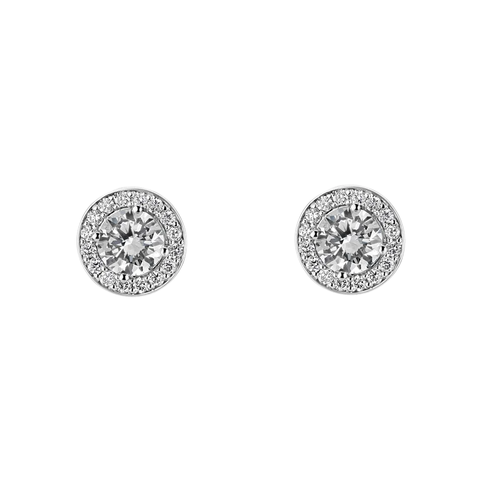 Náušnice s diamantmi Sparkling Rain