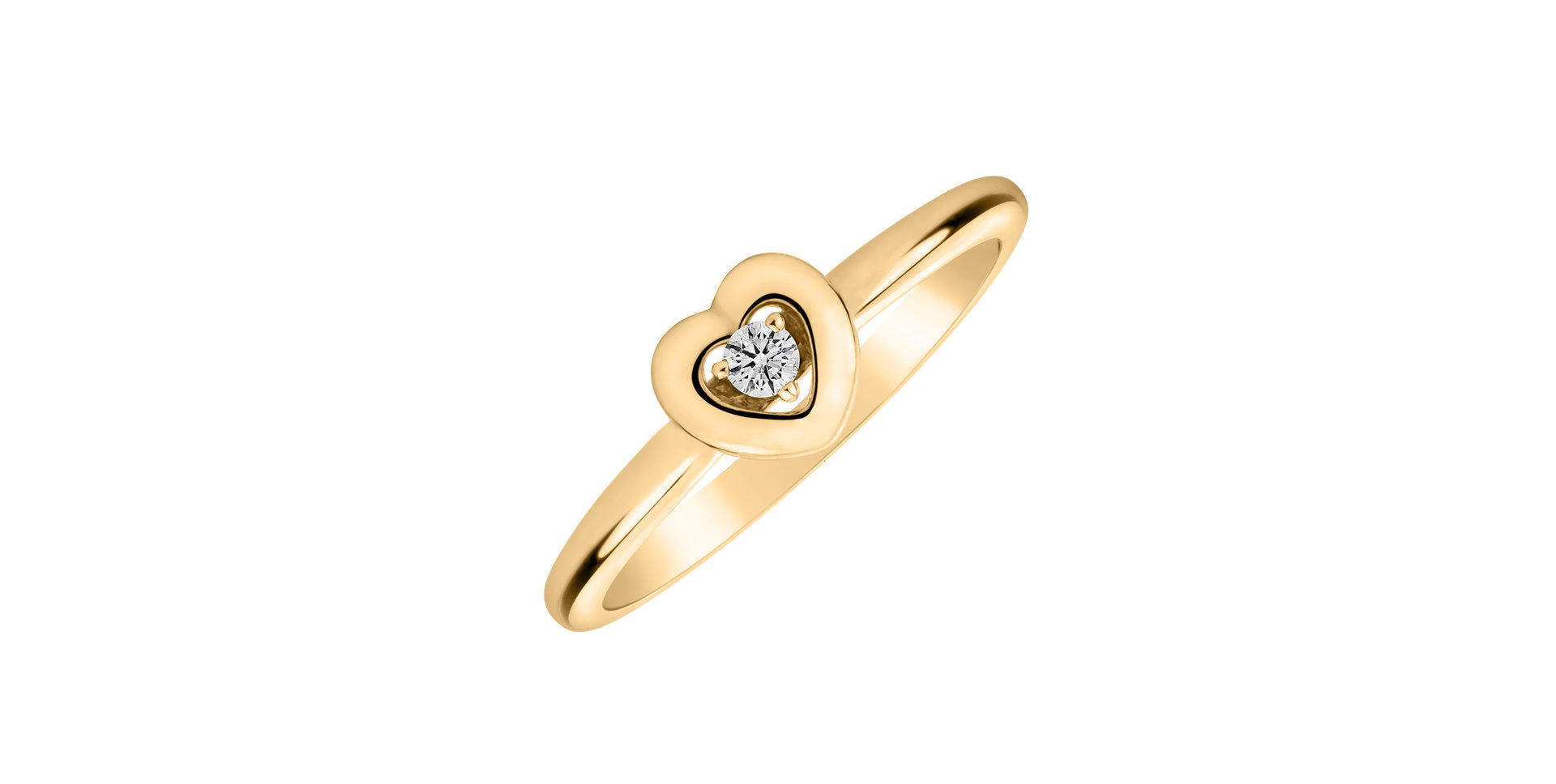 Prsteň s diamantom Tender Heart